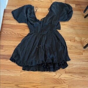 Free People Black High Low Dress